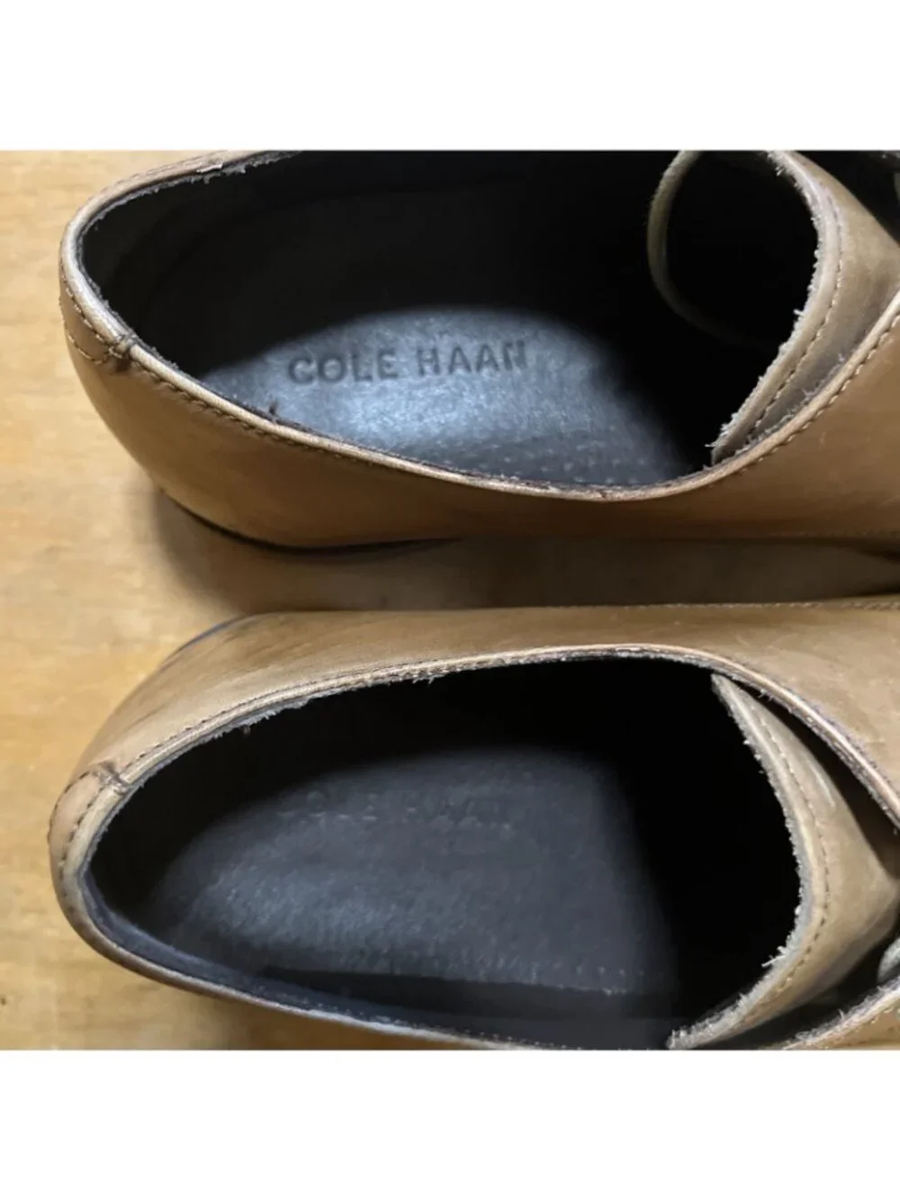 Cole Haan Williams Cap Toe Shoes Mens Size 9 M British Tan Oxford Carmel Color